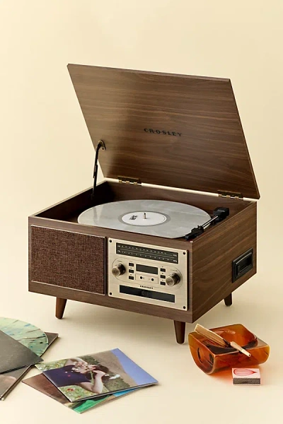 CROSLEY SERENADE 8-IN-1 RECORD PLAYER IN BROWN AT URBAN OUTFITTERS
