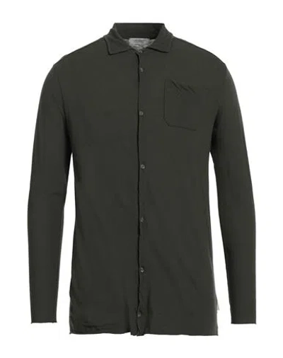 CROSSLEY CROSSLEY MAN SHIRT DARK GREEN SIZE XL COTTON, LINEN