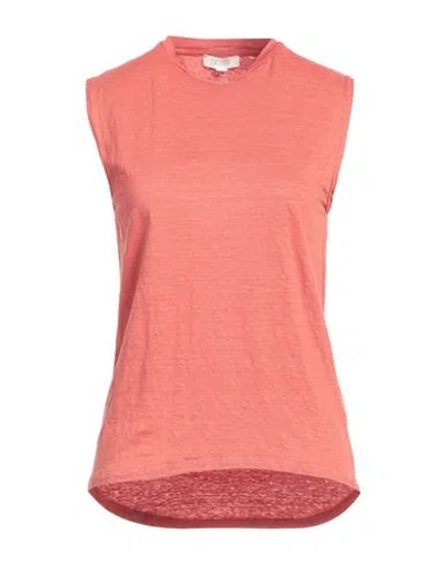 CROSSLEY CROSSLEY WOMAN TOP CORAL SIZE M LINEN, ELASTANE