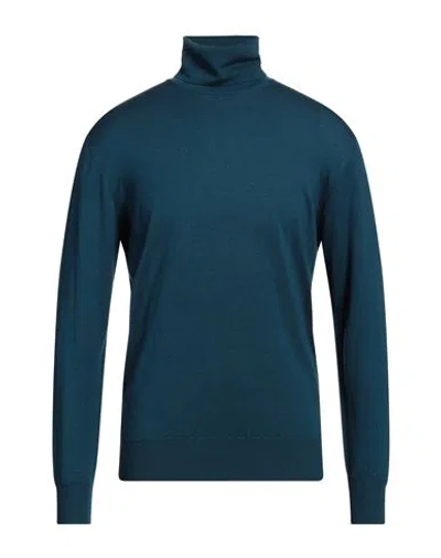CRUCIANI CRUCIANI MAN TURTLENECK DEEP TEAL SIZE 40 WOOL