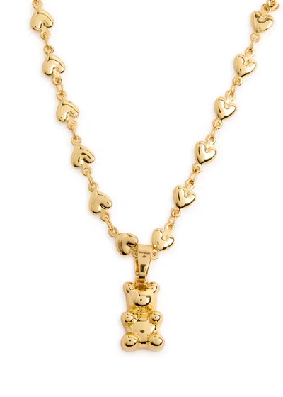 CRYSTAL HAZE CRYSTAL HAZE HABIBI NOSTALGIA BEAR 18KT GOLD-PLATED NECKLACE