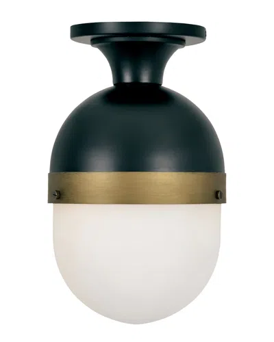 CRYSTORAMA CRYSTORAMA 1-LIGHT CAPSULE OUTDOOR FLUSH MOUNT