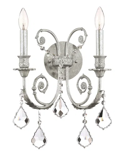 CRYSTORAMA CRYSTORAMA 2-LIGHT REGIS SCONCE SWAROVSKI SPECTRA CRYSTAL