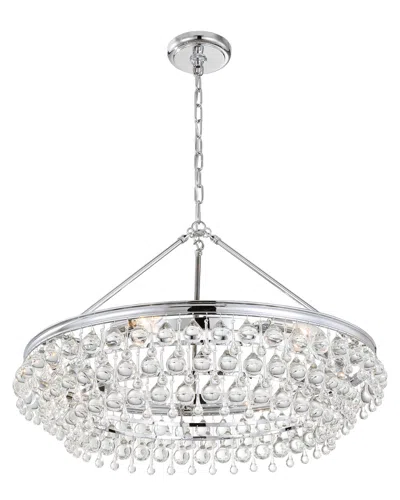 CRYSTORAMA CRYSTORAMA CALYPSO 6-LIGHT CRYSTAL TEARDROP CHANDELIER