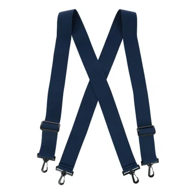 CTM MEN'S ELASTIC X-BACK SUSPENDERS WITH PLASTIC HOOK ENDS