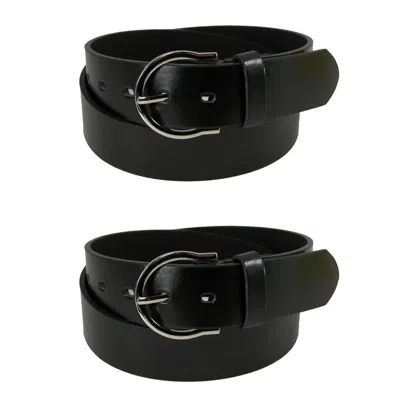 CTM WOMEN'S BASIC BRIDLE BELT TWIN PACK