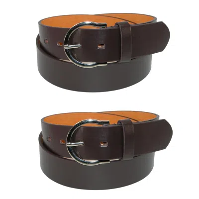 CTM WOMEN'S BASIC BRIDLE BELT TWIN PACK