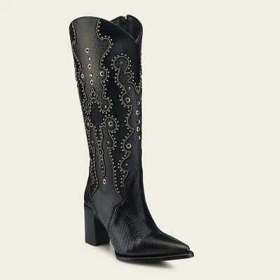 CUADRA 4I14PH - CUADRA BLACK PYTHON BOOTS FOR WOMEN