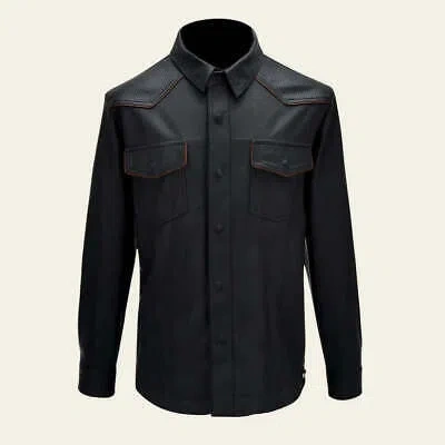 CUADRA H352BOB - CUADRA BLACK CASUAL FASHION LAMBSKIN BLOUSON SHIRT FOR MEN