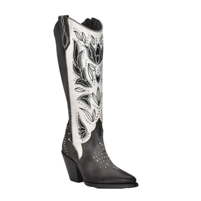 CUADRA CUADRA LADIES EMBROIDERED & STUDDED TOKIO GREY WESTERN BOOTS CU781