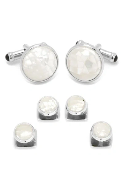 CUFFLINKS, INC CUFFLINKS, INC. MOTHER-OF-PEARL CUFF LINK & SHIRT STUD SET