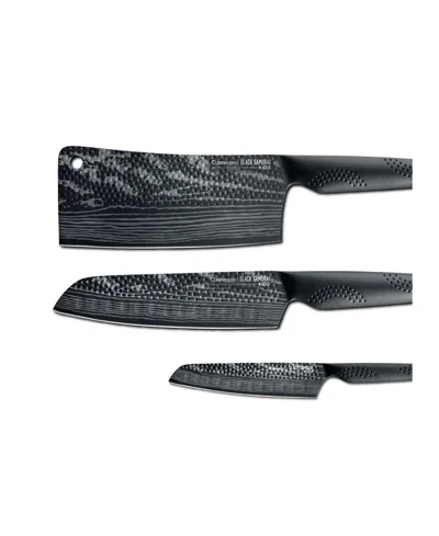 CUISINE::PRO ID3 BLACK SAMURAI ULTIMATE STEEL 3 PIECE KNIFE SET