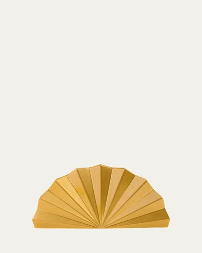CULT GAIA ESME FAN BRASS CLUTCH BAG