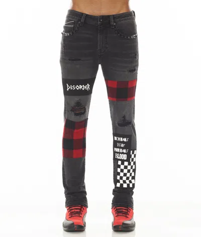 CULT OF INDIVIDUALITY-MEN PUNK SUPER SKINNY IN PLAID
