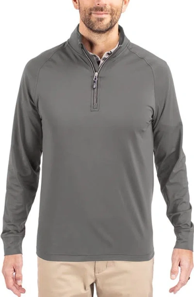 CUTTER & BUCK CUTTER & BUCK ADAPT KNIT QUARTER ZIP PULLOVER