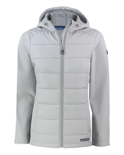 CUTTER & BUCK EVOKE HYBRID SOFTSHELL RECYCLED FULL ZIP WOMENS HOODED JACKET