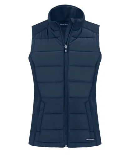 CUTTER & BUCK EVOKE HYBRID SOFTSHELL RECYCLED WOMENS FULL ZIP VEST