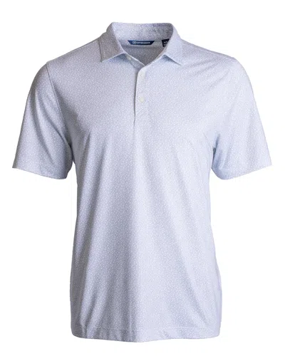 CUTTER & BUCK PIKE ECO PEBBLE PRINT STRETCH RECYCLED MENS POLO