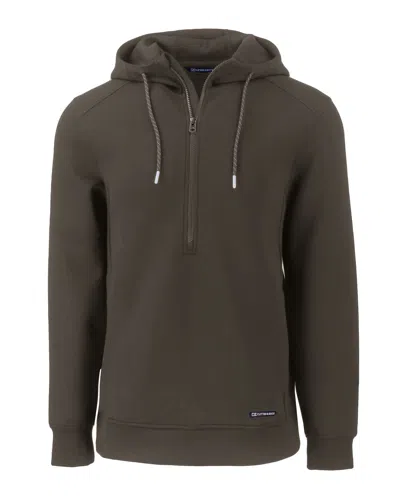 CUTTER & BUCK ROAM ECO HALF ZIP RECYCLED MENS HOODED PULLOVER