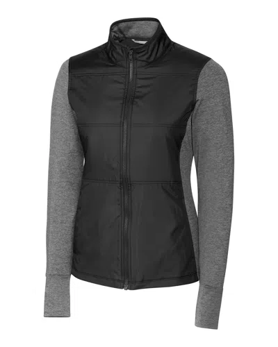 CUTTER & BUCK STEALTH HYBRID QUILTED WOMENS FULL ZIP WINDBREAKER JACKET