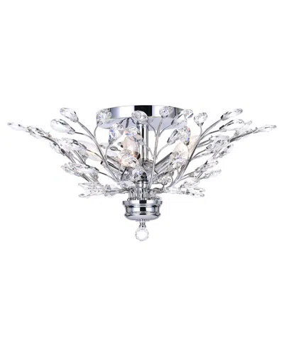 CWI LIGHTING 9" METAL IVY 3 LIGHT DRUM SHADE FLUSH MOUNT