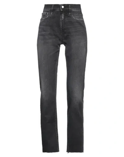 CYCLE CYCLE WOMAN JEANS BLACK SIZE 30 COTTON, ELASTANE