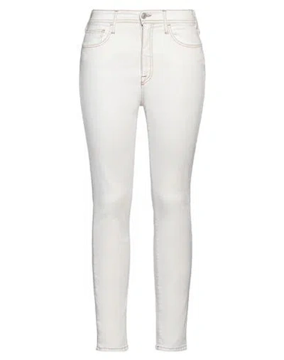 CYCLE CYCLE WOMAN JEANS IVORY SIZE 29 COTTON, RECYCLED COTTON, RECYCLED POLYESTER, ELASTANE