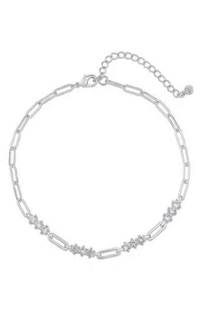 CZ BY KENNETH JAY LANE CZ BY KENNETH JAY LANE ROUND CUBIC ZIRCONIA STATION ANKLET