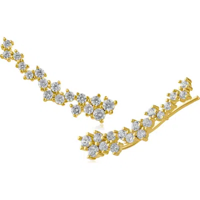 CZ BY KENNETH JAY LANE CZ BY KENNETH JAY LANE SCATTERED ROUND CUBIC ZIRCONIA EAR CRAWLERS