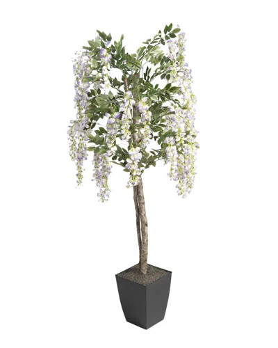 D&W SILKS D&W SILKS 6FT WISTERIA TREE IN SQUARE PLANTER