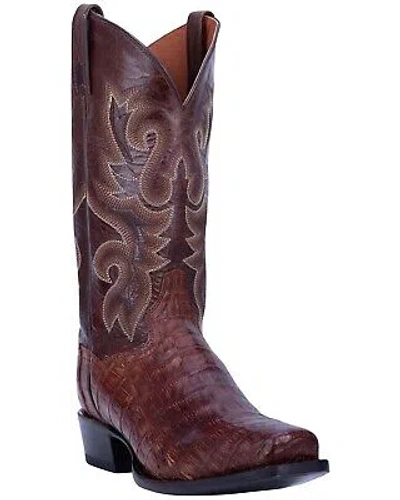 DAN POST DAN POST MEN'S BAYOU EXOTIC CAIMAN WESTERN BOOT - SQUARE TOE BROWN 11 EE