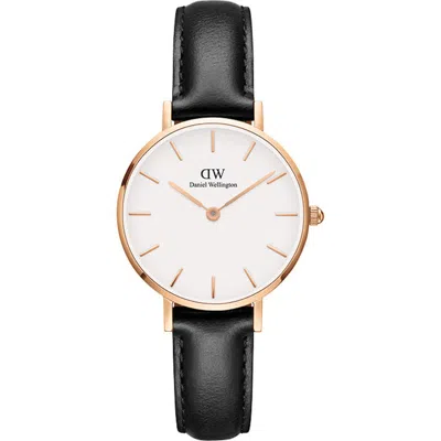 DANIEL WELLINGTON DANIEL WELLINGTON CLASSIC PETITE LEATHER STRAP WATCH, 28MM
