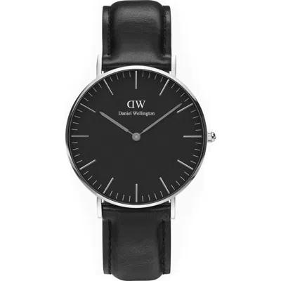 DANIEL WELLINGTON DANIEL WELLINGTON CLASSIC SHEFFIELD LEATHER STRAP WATCH, 36MM