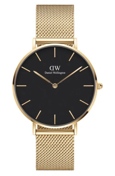 DANIEL WELLINGTON DANIEL WELLINGTON GRAND PETITE EVERGOLD MESH STRAP WATCH, 36MM