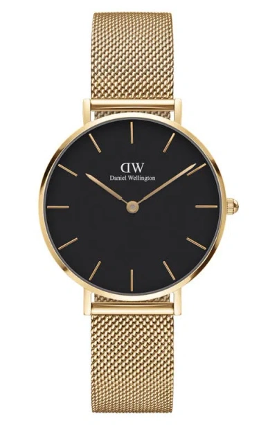 DANIEL WELLINGTON DANIEL WELLINGTON PETITE EVERGOLD MESH STRAP WATCH, 32MM