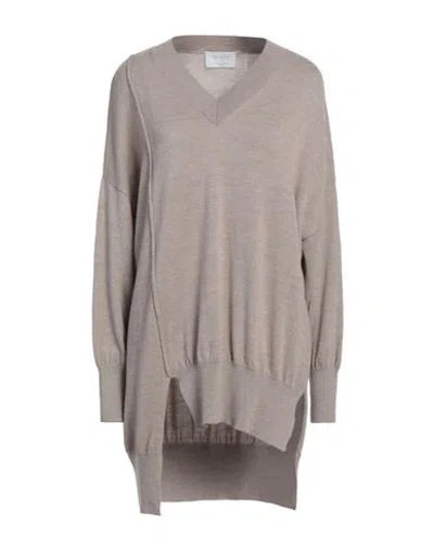 DANIELE FIESOLI DANIELE FIESOLI COLLEZIONE N_01 WOMAN SWEATER TAUPE SIZE S MERINO WOOL