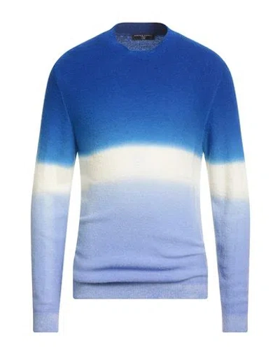 DANIELE FIESOLI DANIELE FIESOLI LAB MAN SWEATER BRIGHT BLUE SIZE L WOOL, POLYAMIDE, CASHMERE