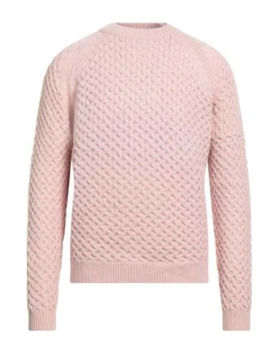 DANIELE FIESOLI DANIELE FIESOLI LAB MAN SWEATER LIGHT PINK SIZE L MERINO WOOL