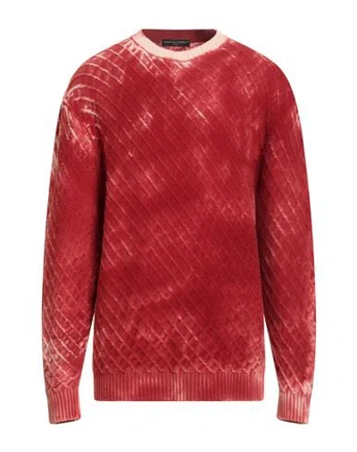 DANIELE FIESOLI DANIELE FIESOLI LAB MAN SWEATER RUST SIZE L MERINO WOOL, CASHMERE