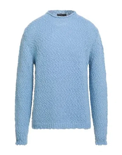 DANIELE FIESOLI DANIELE FIESOLI LAB MAN SWEATER SKY BLUE SIZE L WOOL, RECYCLED NYLON