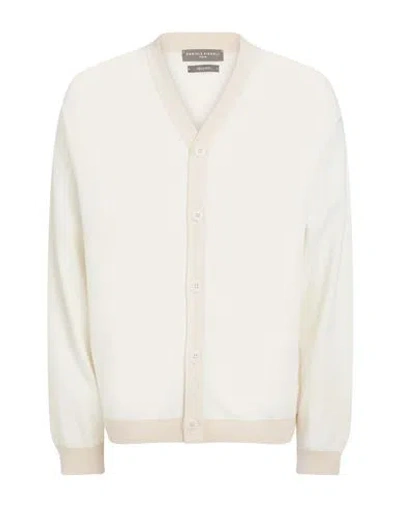 DANIELE FIESOLI DANIELE FIESOLI MAN CARDIGAN WHITE SIZE M COTTON