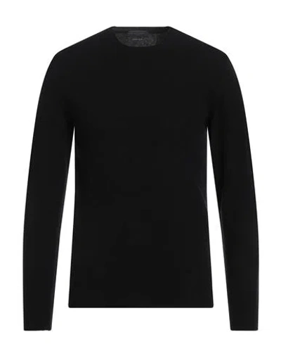 DANIELE FIESOLI DANIELE FIESOLI MAN SWEATER BLACK SIZE L MERINO WOOL, CASHMERE