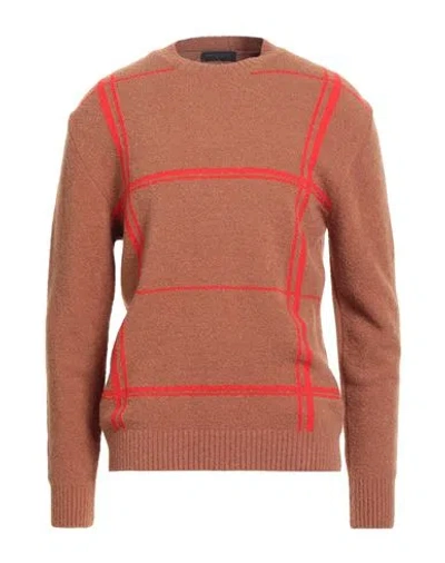 DANIELE FIESOLI DANIELE FIESOLI MAN SWEATER CAMEL SIZE L MERINO WOOL, POLYAMIDE, CASHMERE, ELASTANE