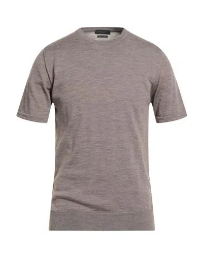 DANIELE FIESOLI DANIELE FIESOLI MAN SWEATER KHAKI SIZE L MERINO WOOL