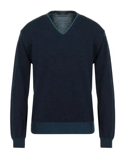 DANIELE FIESOLI DANIELE FIESOLI MAN SWEATER NAVY SIZE L MERINO WOOL