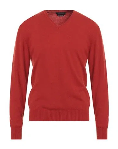 DANIELE FIESOLI DANIELE FIESOLI MAN SWEATER RUST SIZE L WOOL, CASHMERE