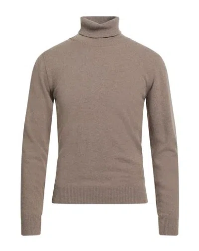 DANIELE FIESOLI DANIELE FIESOLI MAN TURTLENECK LIGHT BROWN SIZE M MERINO WOOL, CASHMERE