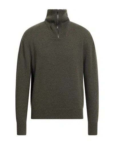 DANIELE FIESOLI DANIELE FIESOLI MAN TURTLENECK MILITARY GREEN SIZE L MERINO WOOL, POLYAMIDE