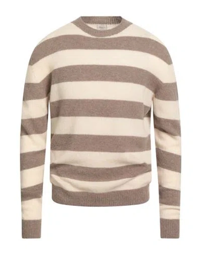 DANIELE FIESOLI DANIELE FIESOLI SELEZIONE MAN SWEATER LIGHT BROWN SIZE L MERINO WOOL, CASHMERE