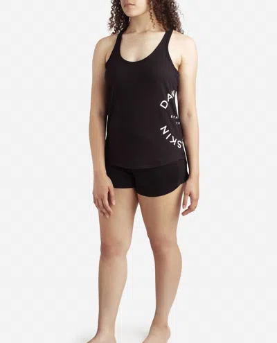 DANSKIN RACERBACK TANK SLEEP SET WITH SHORTS IN BLACK